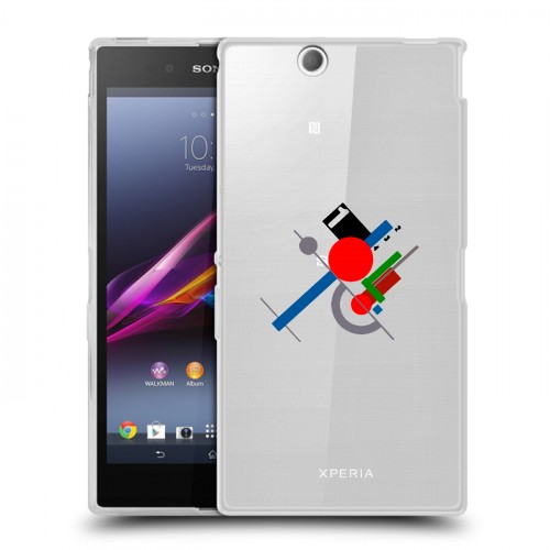 Полупрозрачный дизайнерский пластиковый чехол для Sony Xperia Z Ultra  Абстракции 3