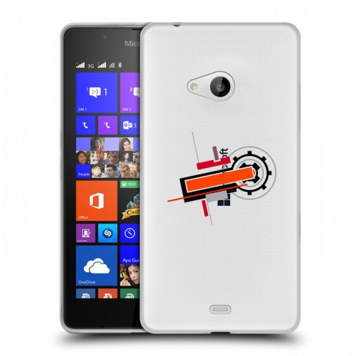 Полупрозрачный дизайнерский пластиковый чехол для Microsoft Lumia 540 Абстракции 3