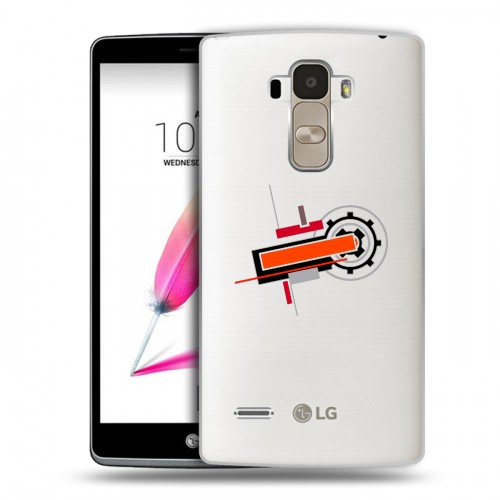 Полупрозрачный дизайнерский пластиковый чехол для LG G4 Stylus Абстракции 3