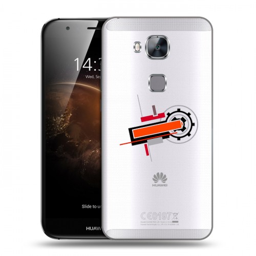 Полупрозрачный дизайнерский пластиковый чехол для Huawei G8 Абстракции 3