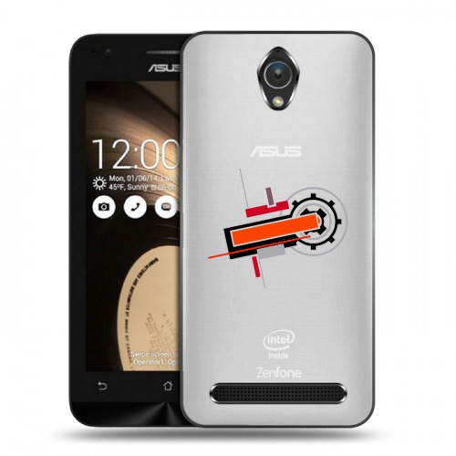 Полупрозрачный дизайнерский пластиковый чехол для ASUS Zenfone Go Абстракции 3