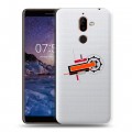 Полупрозрачный дизайнерский пластиковый чехол для Nokia 7 Plus Абстракции 3