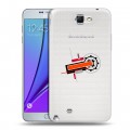 Полупрозрачный дизайнерский пластиковый чехол для Samsung Galaxy Note 2 Абстракции 3