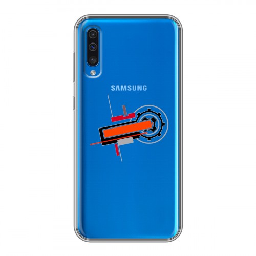 Полупрозрачный дизайнерский пластиковый чехол для Samsung Galaxy A50 Абстракции 3