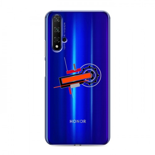 Полупрозрачный дизайнерский пластиковый чехол для Huawei Honor 20 Абстракции 3