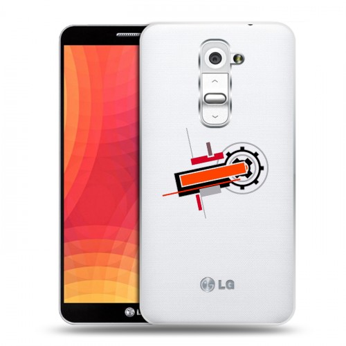 Полупрозрачный дизайнерский пластиковый чехол для LG Optimus G2 Абстракции 3