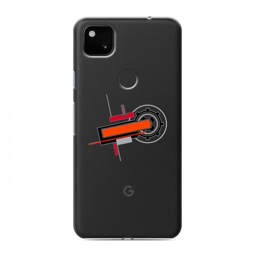 Полупрозрачный дизайнерский пластиковый чехол для Google Pixel 4a Абстракции 3