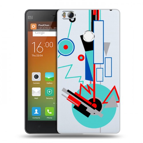 Полупрозрачный дизайнерский силиконовый чехол для Xiaomi Mi4S Абстракции