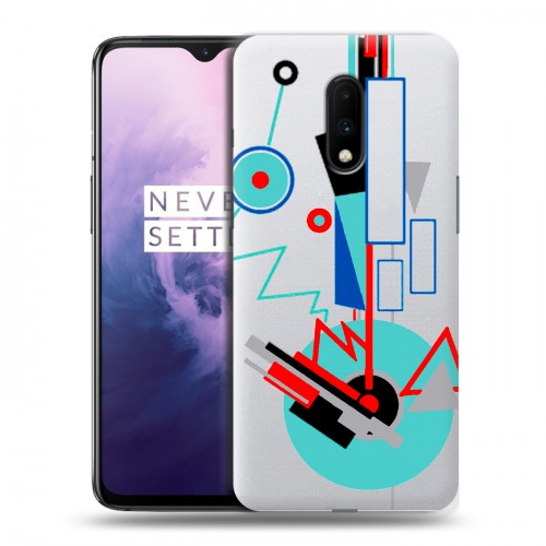 Полупрозрачный дизайнерский пластиковый чехол для OnePlus 7 Абстракции