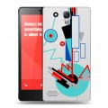 Полупрозрачный дизайнерский силиконовый чехол для Xiaomi RedMi Note Абстракции