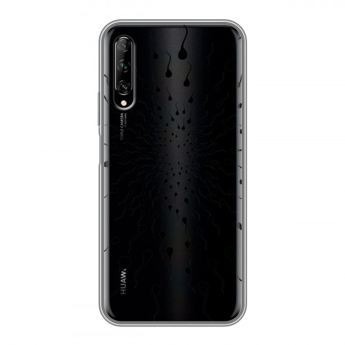 Полупрозрачный дизайнерский силиконовый чехол для Huawei Y9s Абстракции