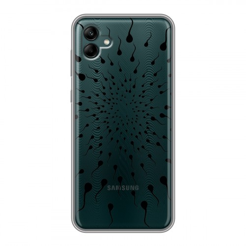 Полупрозрачный дизайнерский пластиковый чехол для Samsung Galaxy A04 Абстракции