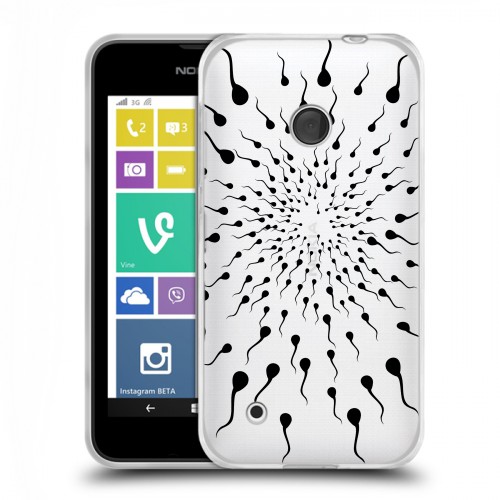 Полупрозрачный дизайнерский пластиковый чехол для Nokia Lumia 530 Абстракции