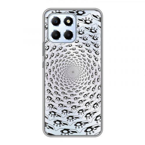 Полупрозрачный дизайнерский пластиковый чехол для Huawei Honor X6 Абстракции