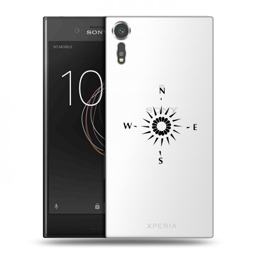 Полупрозрачный дизайнерский пластиковый чехол для Sony Xperia XZs Абстракции