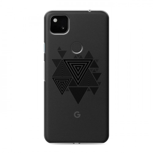 Полупрозрачный дизайнерский пластиковый чехол для Google Pixel 4a Абстракции 1