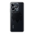 Полупрозрачный дизайнерский пластиковый чехол для Realme C53 Абстракции 1