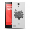 Полупрозрачный дизайнерский силиконовый чехол для Xiaomi RedMi Note Абстракции 1