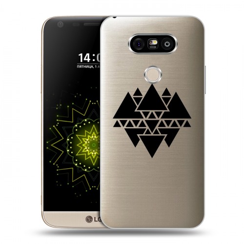 Полупрозрачный дизайнерский пластиковый чехол для LG G5 Абстракции