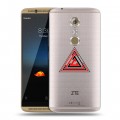 Полупрозрачный дизайнерский пластиковый чехол для ZTE Axon 7 Абстракции