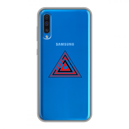 Полупрозрачный дизайнерский пластиковый чехол для Samsung Galaxy A50 Абстракции