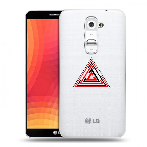 Полупрозрачный дизайнерский пластиковый чехол для LG Optimus G2 Абстракции