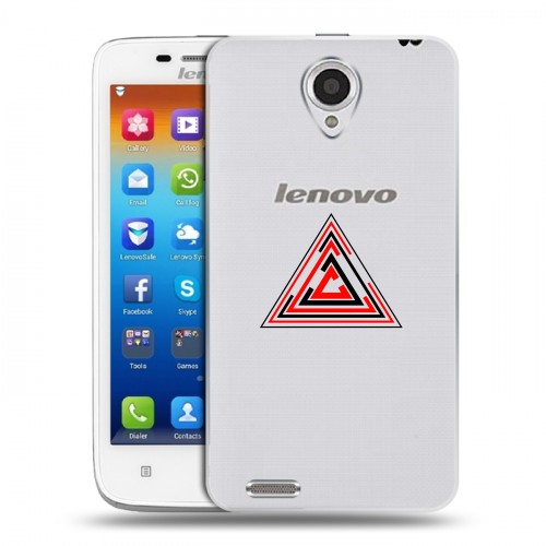 Полупрозрачный дизайнерский пластиковый чехол для Lenovo S650 Ideaphone Абстракции