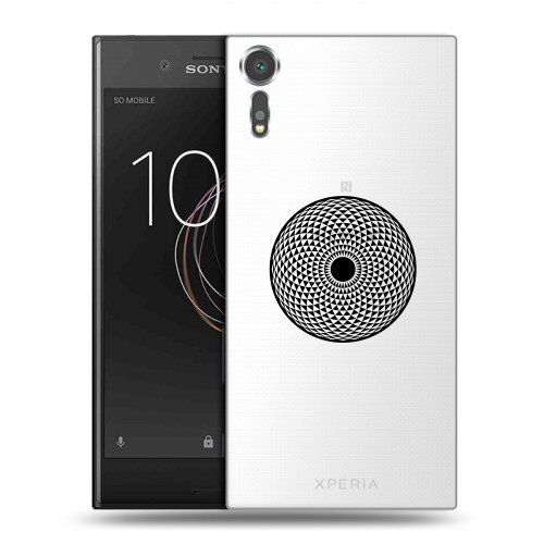 Полупрозрачный дизайнерский пластиковый чехол для Sony Xperia XZs Абстракции 5