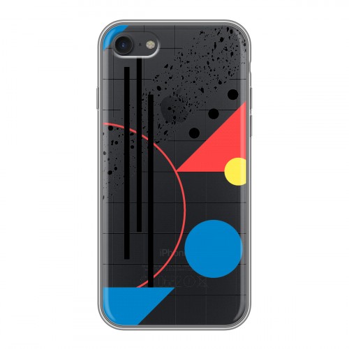 Полупрозрачный дизайнерский силиконовый с усиленными углами чехол для Iphone 7 Абстракции 3