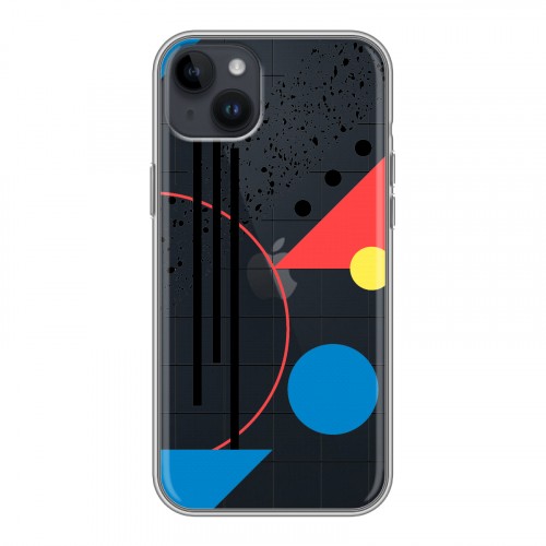Полупрозрачный дизайнерский пластиковый чехол для Iphone 14 Plus Абстракции 3