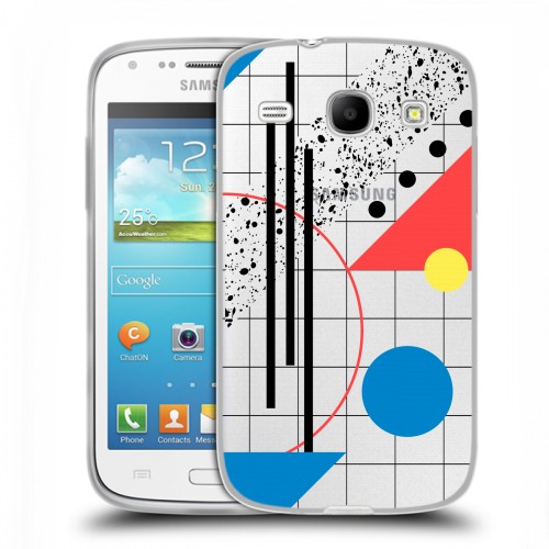 Полупрозрачный дизайнерский пластиковый чехол для Samsung Galaxy Core Абстракции 3