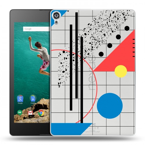 Полупрозрачный дизайнерский пластиковый чехол для Google Nexus 9 Абстракции 3