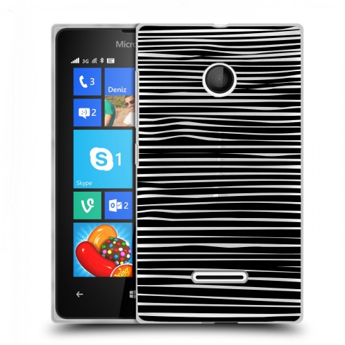 Полупрозрачный дизайнерский пластиковый чехол для Microsoft Lumia 435 Абстракции 2