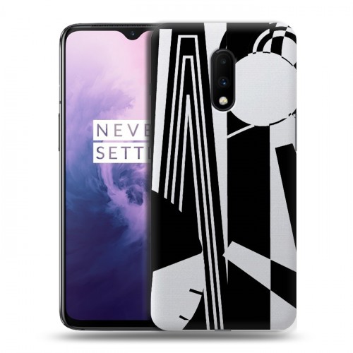 Полупрозрачный дизайнерский пластиковый чехол для OnePlus 7 Абстракции