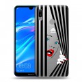 Полупрозрачный дизайнерский пластиковый чехол для Huawei Y6 (2019) Абстракции