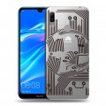 Полупрозрачный дизайнерский пластиковый чехол для Huawei Y6 (2019) Абстракции