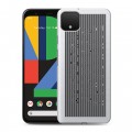 Полупрозрачный дизайнерский пластиковый чехол для Google Pixel 4 XL Абстракции