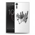 Полупрозрачный дизайнерский пластиковый чехол для Sony Xperia XZs Абстракции