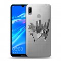 Полупрозрачный дизайнерский пластиковый чехол для Huawei Y6 (2019) Абстракции