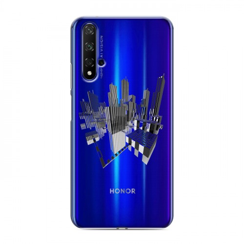 Полупрозрачный дизайнерский пластиковый чехол для Huawei Honor 20 Абстракции