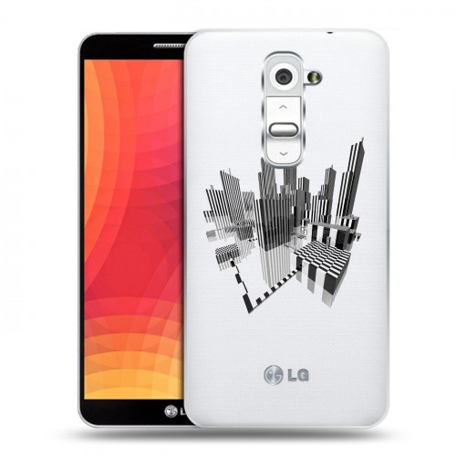 Полупрозрачный дизайнерский пластиковый чехол для LG Optimus G2 Абстракции