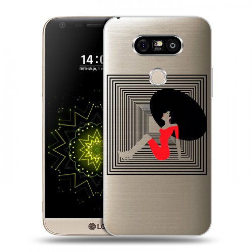 Полупрозрачный дизайнерский пластиковый чехол для LG G5 Абстракции