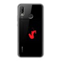 Полупрозрачный дизайнерский пластиковый чехол для Huawei P20 Lite Абстракции