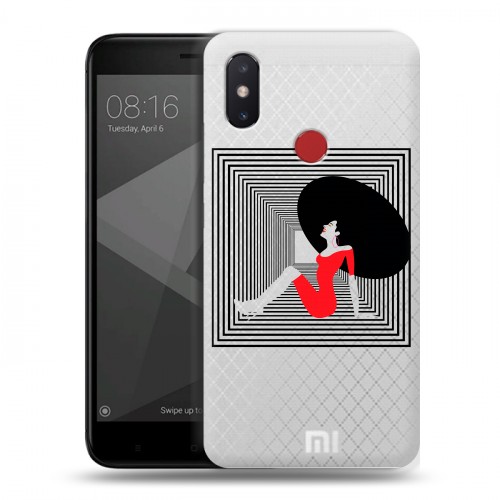 Полупрозрачный дизайнерский пластиковый чехол для Xiaomi Mi8 SE Абстракции