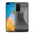 Полупрозрачный дизайнерский пластиковый чехол для Huawei P40 Абстракции