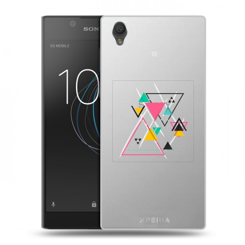 Полупрозрачный дизайнерский пластиковый чехол для Sony Xperia L1 Абстракции 3