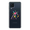 Полупрозрачный дизайнерский пластиковый чехол для Samsung Galaxy A22 Абстракции 3