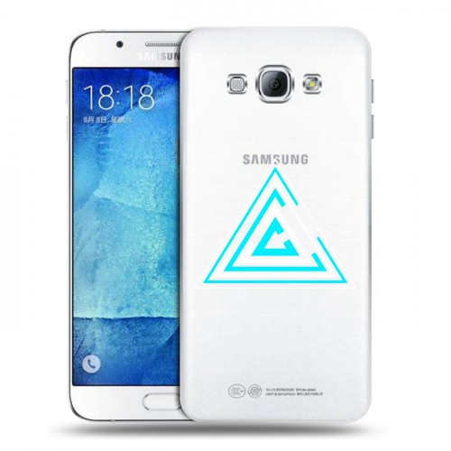 Полупрозрачный дизайнерский пластиковый чехол для Samsung Galaxy A8 Абстракции 3