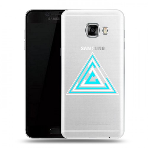 Полупрозрачный дизайнерский пластиковый чехол для Samsung Galaxy C5 Абстракции 3