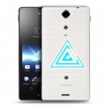 Полупрозрачный дизайнерский пластиковый чехол для Sony Xperia TX Абстракции 3